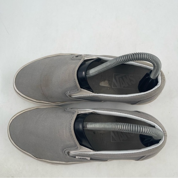 Van’s Unisex Adult Grey Slip-On Canvas Shoes - Size 7.5 Women’s | 6 Men’s - Picture 5 of 11